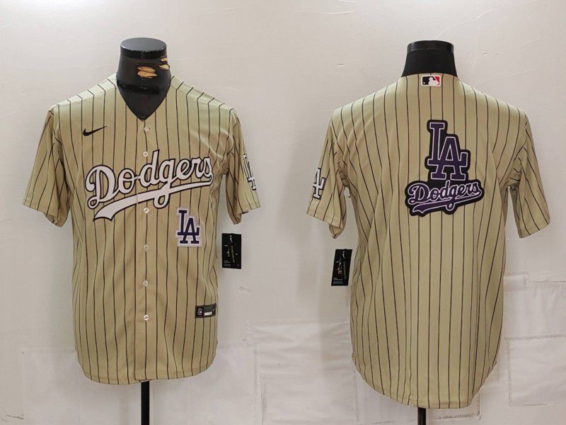 Men Los Angeles Dodgers Blank Cream Stripe Game 2024 Nike MLB Jersey style 8->pittsburgh steelers->NFL Jersey